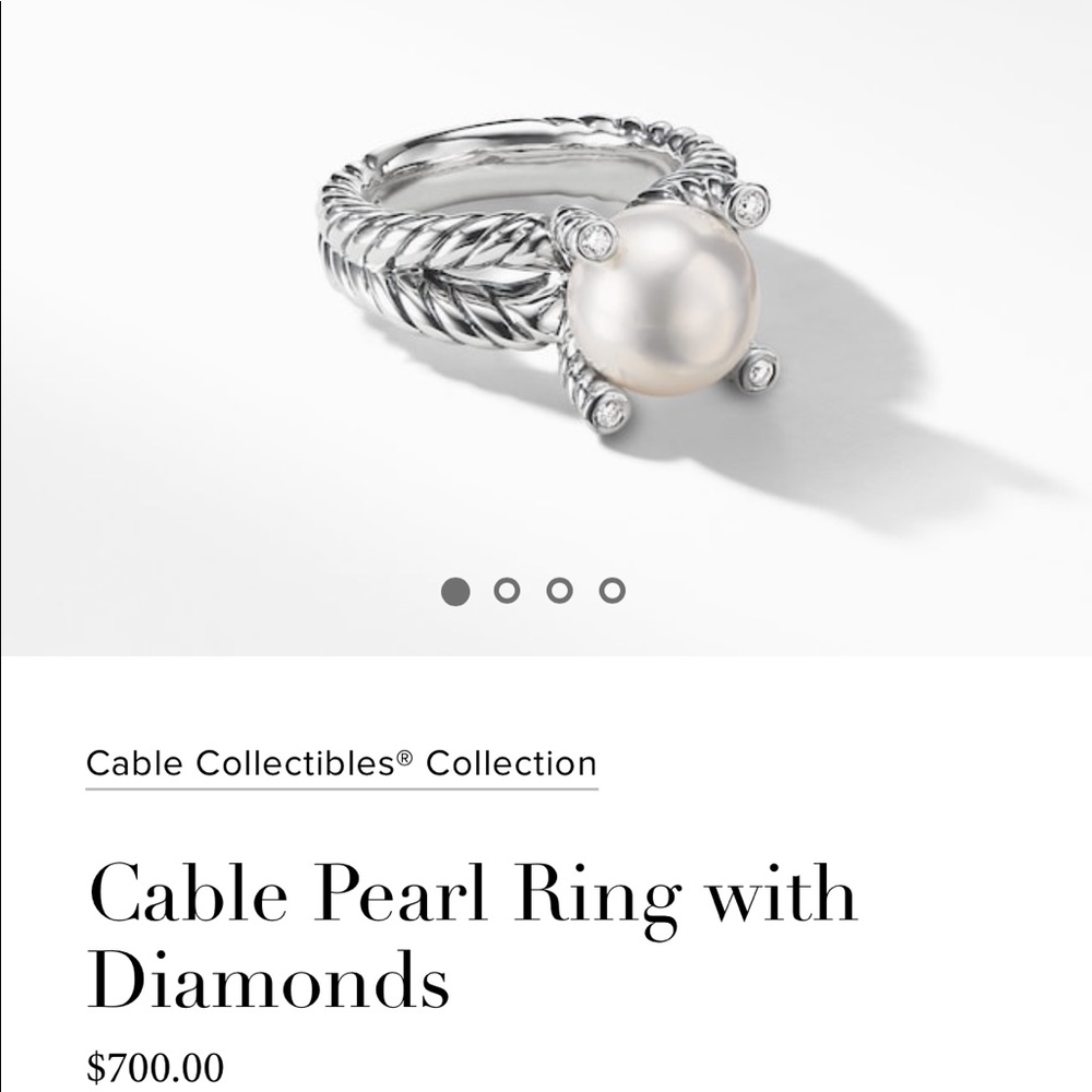 Authentic DAVID YURMAN “Cable Pearl Ring” 🥰 SOLD